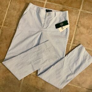 NWT Lauren by Ralph Lauren Edita Slim Leg Pinstripe Pants